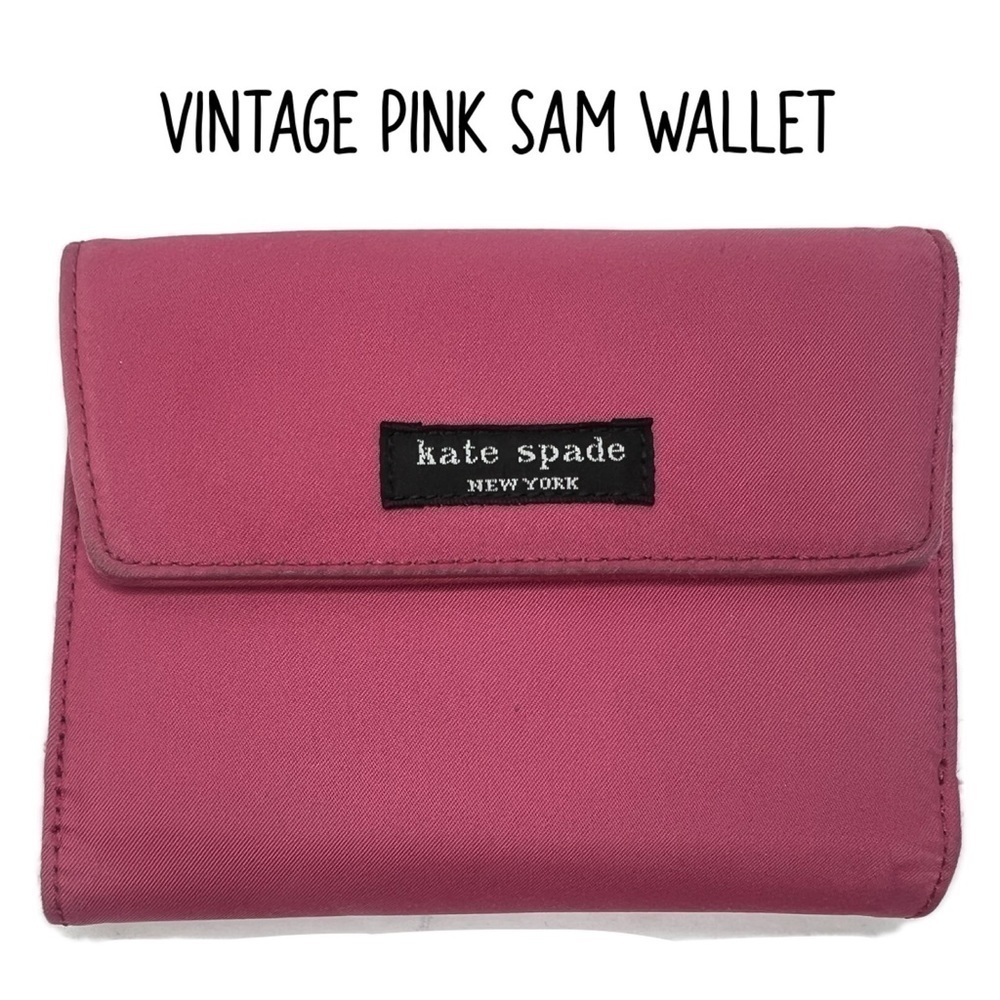 Kate Spade Vintage SAM Nylon Pink Wallet